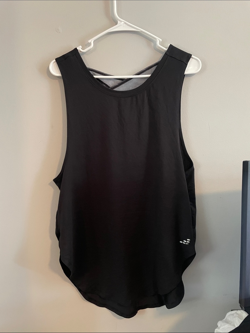 bcg Black Women's Athletic Tank with Strappy Back